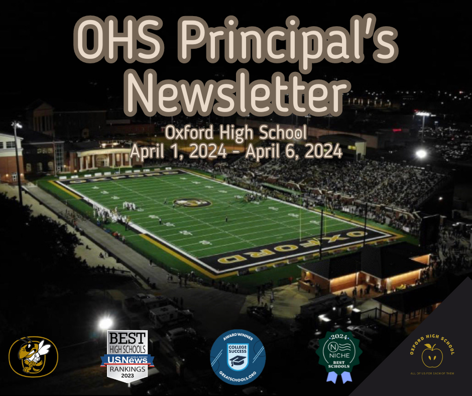 Principal’s Newsletter April 1 – April 6, 2024