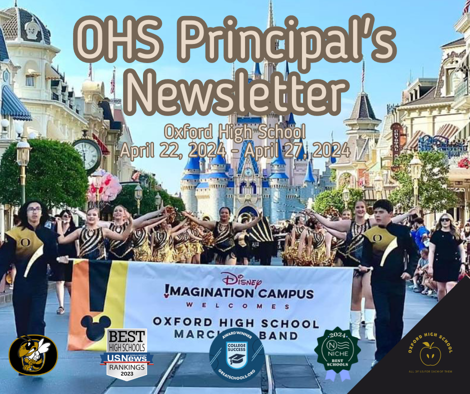 Principal’s Newsletter April 22 – April 27, 2024