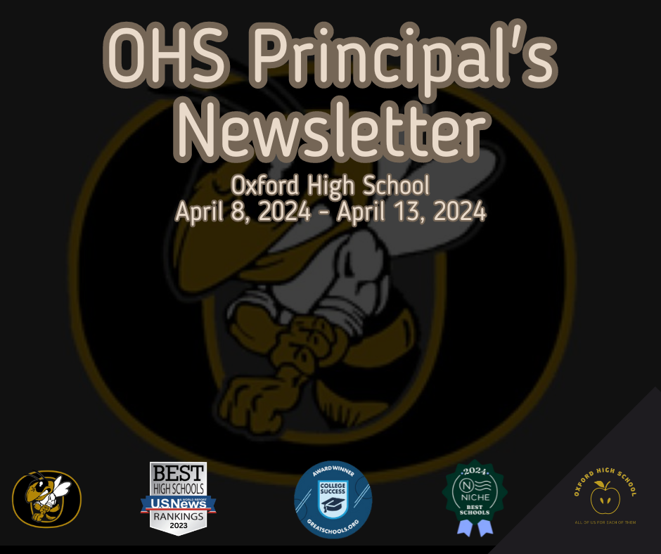 Principal’s Newsletter April 8 – April 13, 2024
